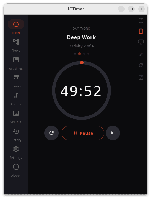 JCTimer Desktop compact mode
